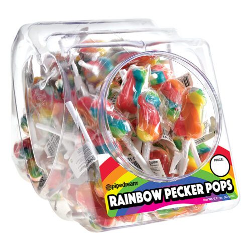 Pecker Rainbow Pops Bowl of 72