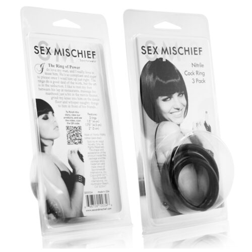 Sex and Mischief Nitrile Cock Ring 3 Pack 1