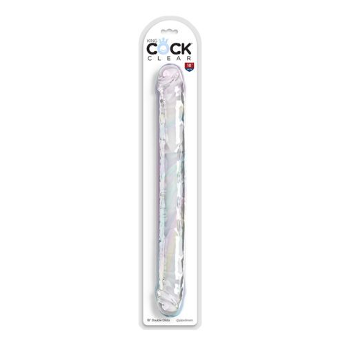 King Cock 18” Double Dildo Clear 1