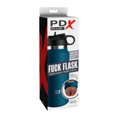 PDX Plus Fuck Flask Private Pleaser Blue Bottle Brown 1