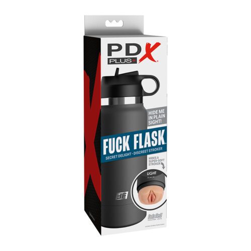 PDX Plus Fuck Flask Secret Delight Grey Bottle Light 1