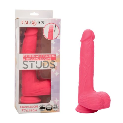 Rechargeable Rumbling & Thrusting Silicone Studs